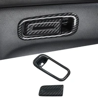 for honda 10th accord 2018 chrome abs passenger side glove storage box trim cover carbon fibersilver color decorative styling
