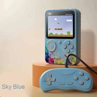 portable mini handheld video game console 8 bit 3 0 inch color lcd kids color game player built in 500 games double gamepad