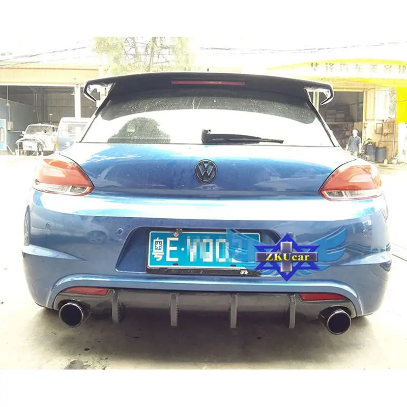 Задний спойлер Scirocco из углеродного волокна с диффузором для Volkswagen (j only R)|Спойлеры