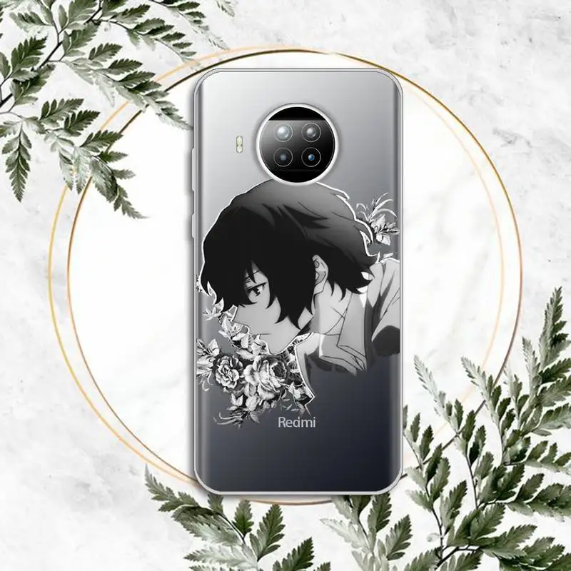 

Japan anime bungou stray dogs Dazai Osamu Phone Case Transparent for Xiaomi Redmi note 10 t 8 9 pro lite 11