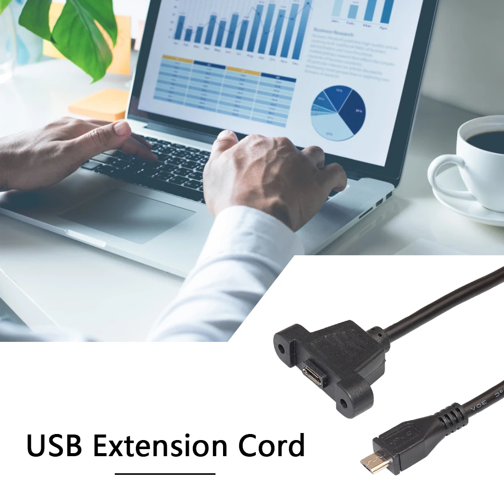 Разъем для крепления на панель Micro USB Удлинительный кабель штекер гнездо 5Pin шнур