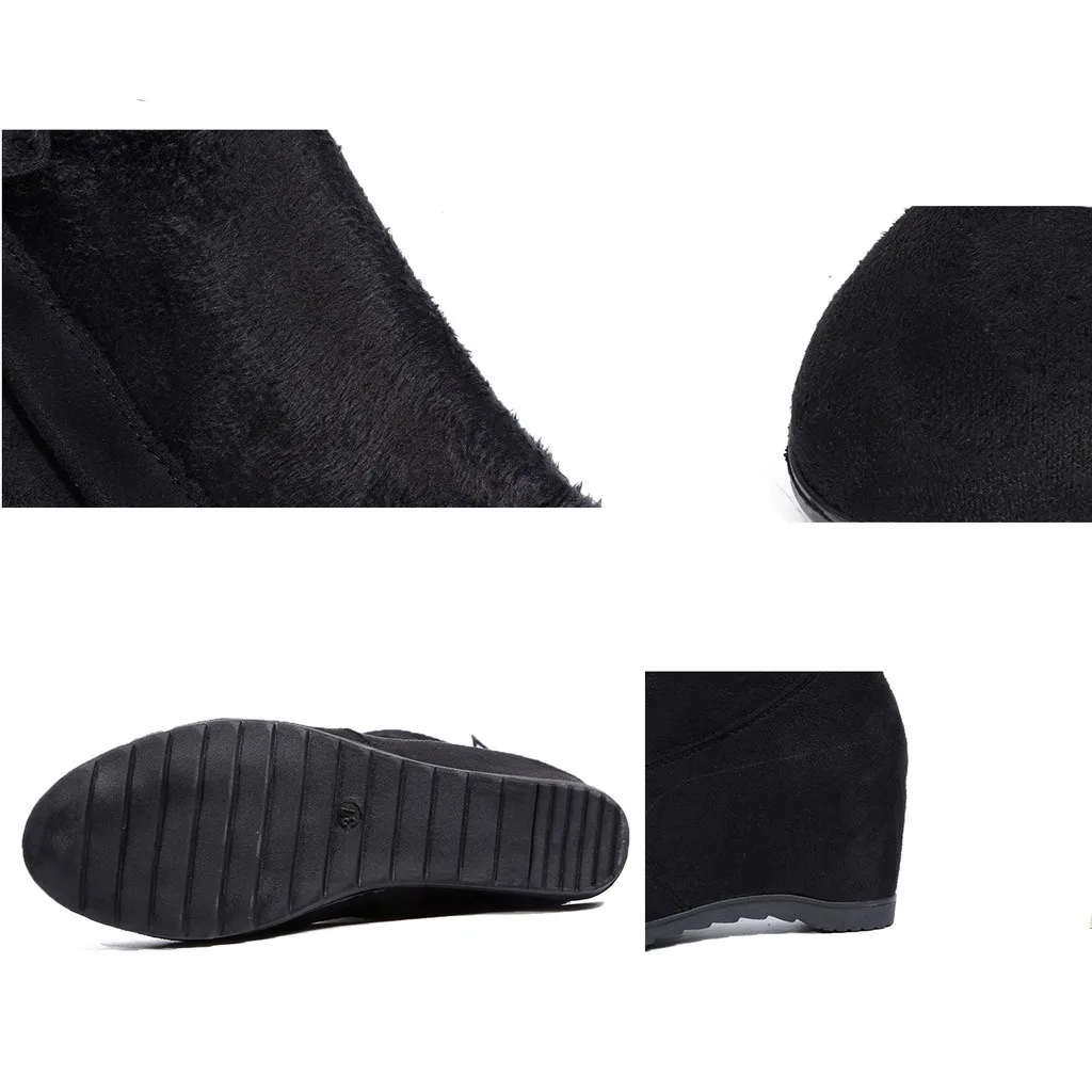 Женские сапоги до колена; модные сапоги выше колена; Женская эластичная обувь на платформе, увеличивающая рост; пикантная обувь в байкерском стиле; 19AUG8
