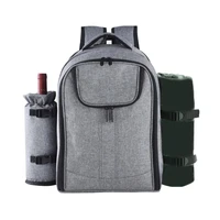 portable 4 persons picnic backapck rucksack hiking outdoor camping bbq lunch bag with tableware cup set backpacking picnic bags