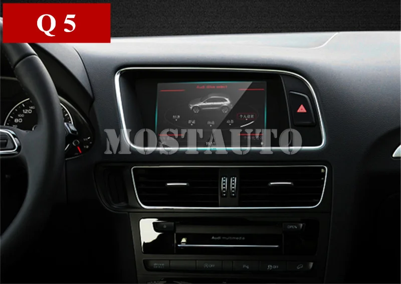 For Audi Q3 Q5 7.0 Inch Tempered Glass GPS Navigation Screen Protector 2009-2015 1pcs Car Accessories Interior Decor | Автомобили и