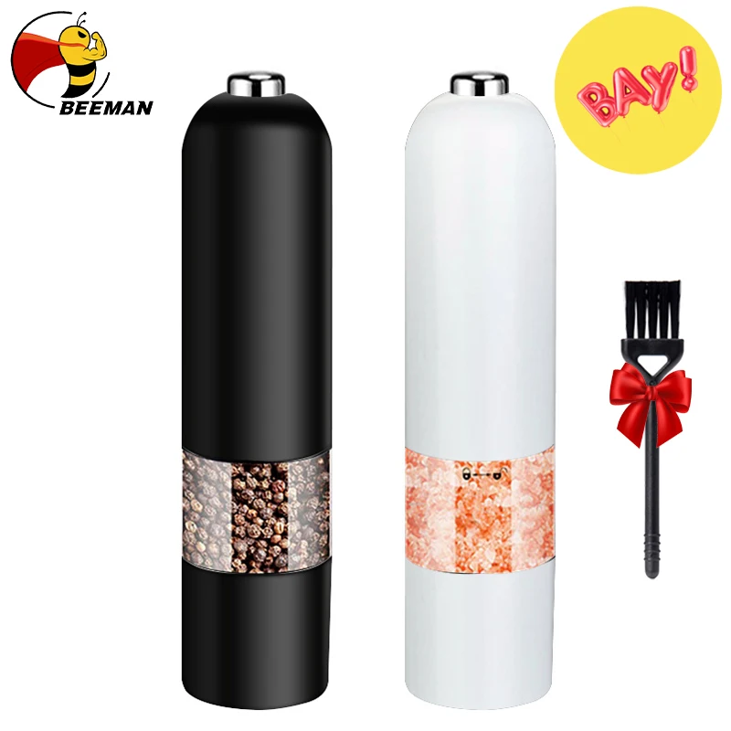 

Automatic Salt Pepper Grinder Electric Spice Mill Grinder Seasoning Adjustable Coarseness Kitchen Tools Grinding For Cooking BBQ