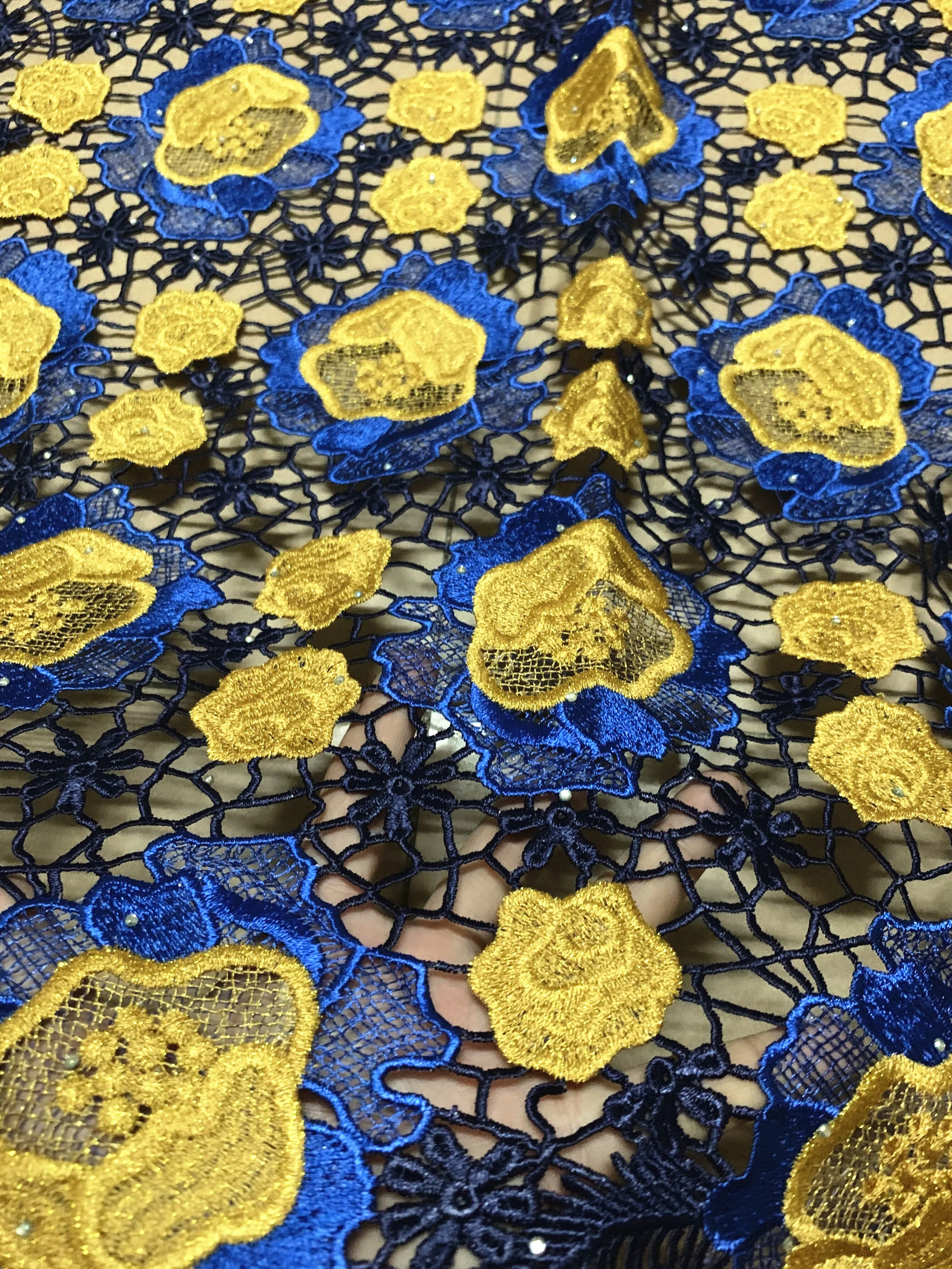 

African Guipure cord Lace Fabric 2020 Embroiderey French Tulle Lace Fabric High Quality Nigeria cord Lace Fabric For Wedding