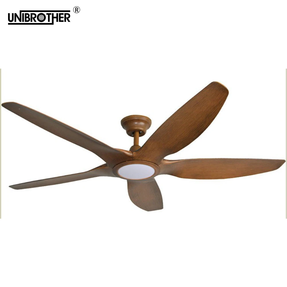 Роскошные скандинавские потолочные вентиляторы 64 дюйма 5 лезвий деревянный