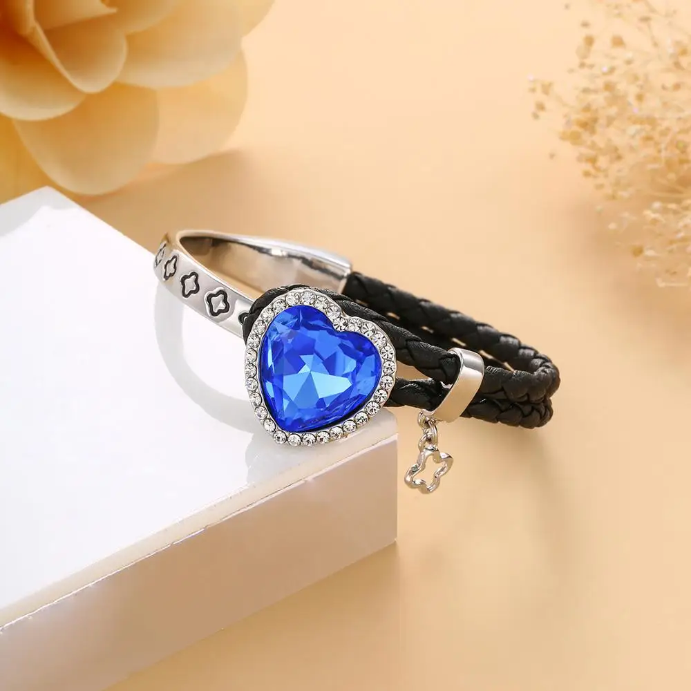 Neoglory австрийские стразы и Кристальный браслет романтичный в виде голубого