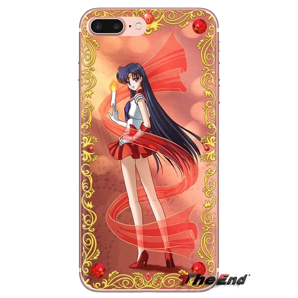 For iPod Touch Apple iPhone 4 4S 5 5S SE 5C 6 6S 7 8 X XR XS Plus MAX Transparent Soft Shell Covers Sailor moon Mars |