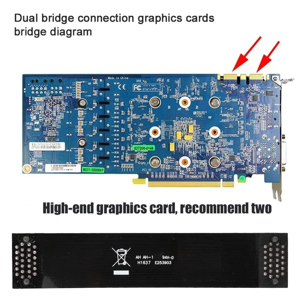 Гибкий кабель SLI для моста графического процессора VGA-карта подключения 10 см