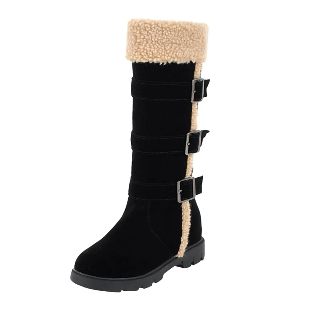 SAGACE сапоги до середины икры коллекция 2019 года Зимние Теплые повседневные на