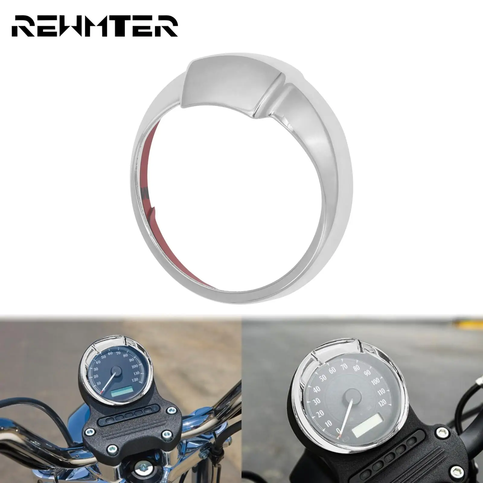 4 ''флейта со спидометром Обложка отделка хромированное кольцо для Harley Dyna