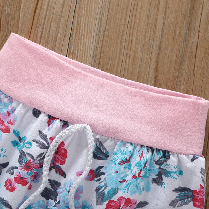 Комплект с принтом для маленьких девочек осенняя хлопковая одежда длинными