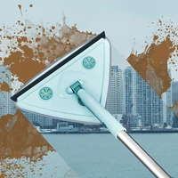 glass wiper telescopic rod window cleaning squeegee household multifunction flat mops window wiper dust triangle cleaning tools