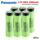 Литиевая аккумуляторная батарея Panasonic 1246810x NCR18650B, 20 А, 3400 мАч, NCR 18650, литий-ионная батарея для радиомикрофона