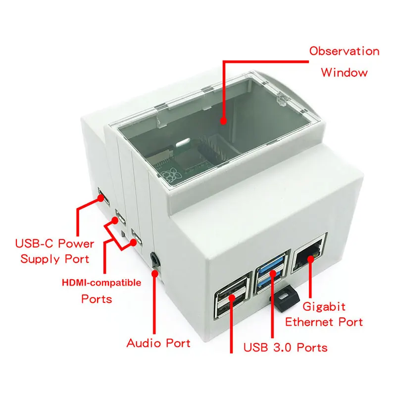 Чехол для Raspberry Pi 4 Модель B АБС-пластик белый защитный чехол RPI 3 + | Компьютеры и
