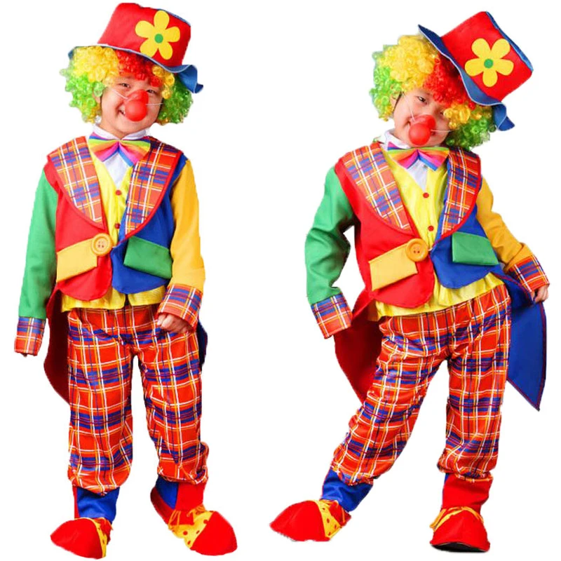 Umorden костюмы на Хэллоуин Пурим вечерние дети мальчик смешной цирковой клоун