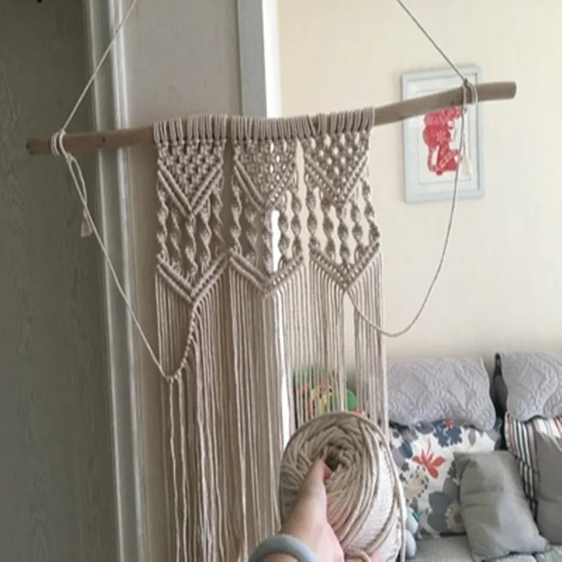 Макраме шнур 1000 г 3 мм 100% хлопок толщина веревки ручная тканая Гобеленовая