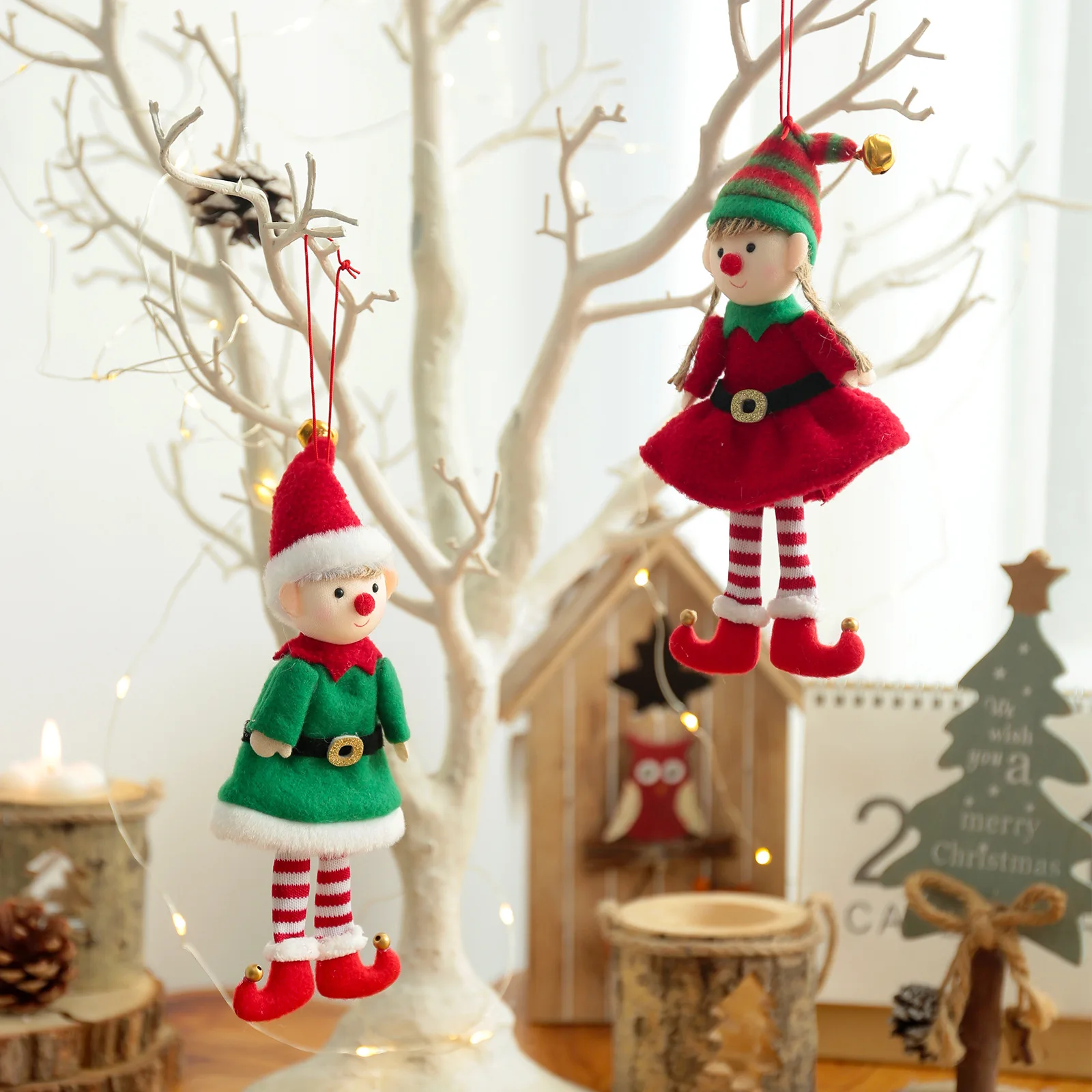 

New creative Christmas cute elf doll doll small pendant Christmas tree decoration pendant accessories supplies