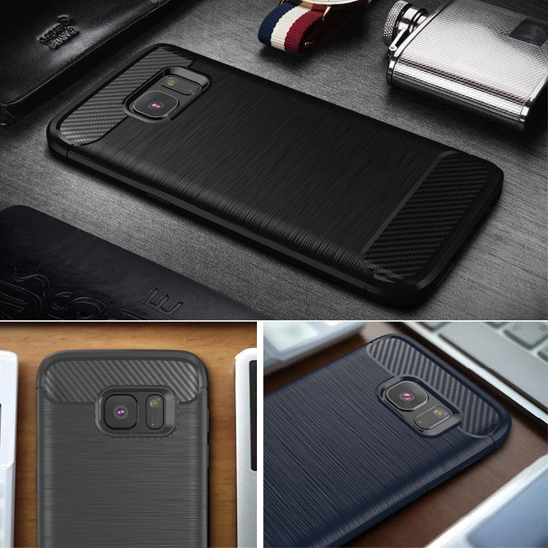 Для samsung Galaxy S7 S 7 Edge чехол из углеродного волокна противоударный чехол для телефона samsung S6 S 6 Edge чехол Полная защита оболочки