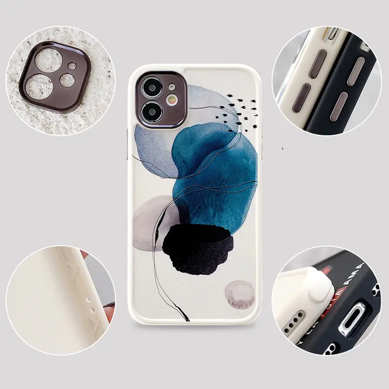 Винтажный ударопрочный чехол с листьями для телефона iPhone 12 Mini 11 Pro Max X XR XS 7 8 Plus 13Pro
