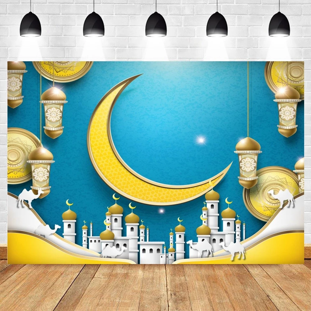 

Фон Yeele Eid Mubarak исламская мечеть мусульманский Рамадан карем фонарь верблюд Виниловый фон для фотографии баннер для фотостудии