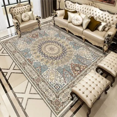 

Tapis imprimé de Style persan, grande taille, pour maison, salon moderne, épais, décor artistique sur mesure