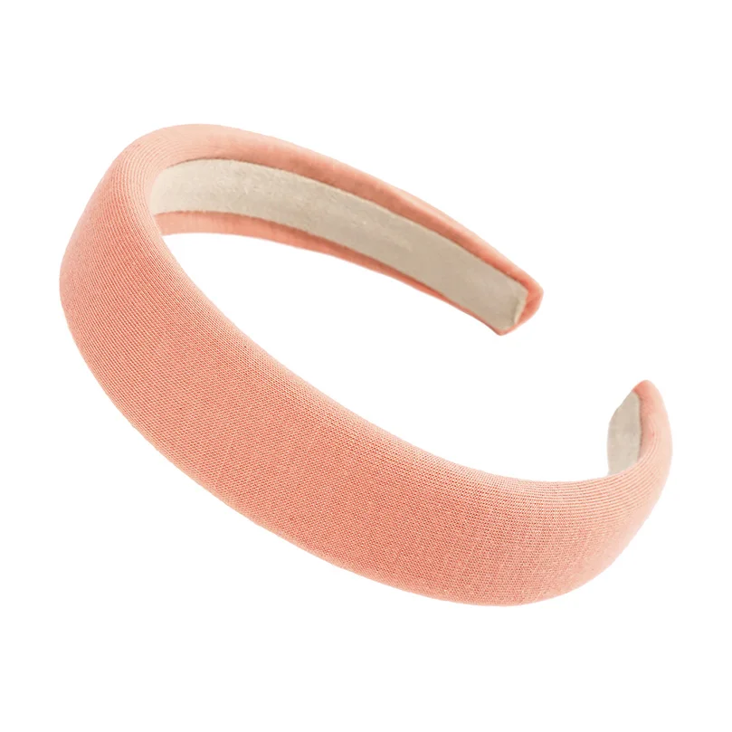 Женский обруч для волос AWAYTR однотонный карамельного цвета с подкладкой