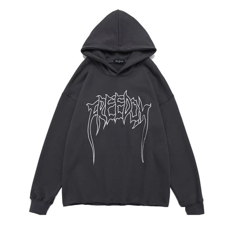 

Толстовка с капюшоном для мужчин и женщин, уличная одежда в стиле хип-хоп, с вышивкой букв, пуловер с капюшоном, Повседневный хлопковый топ в ...