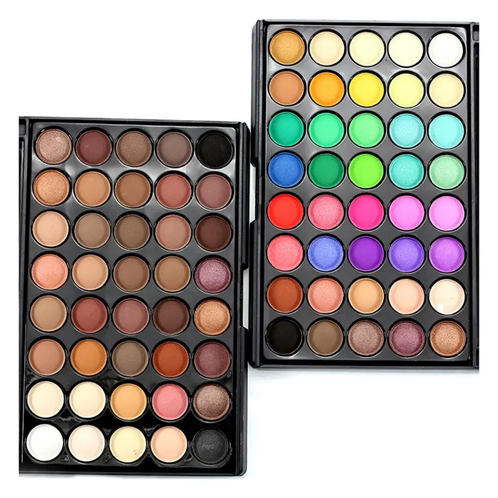 40 цветов Палитра теней для век матовые блестящие тени дымчатый/Теплый Цвет