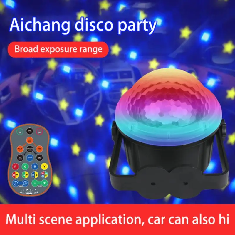 

Светодиодная RGB лампа для дискотеки, Ночной светильник с Bluetooth динамиком, узорами звезд, эффектом фонаря, сцсветильник освещение для домашне...