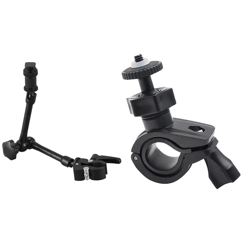 

2Pcs 11 Inch Articulating Magic Arm + Super Clamp With Bicycle Holder Stand Holder For Insta360 Action Camera