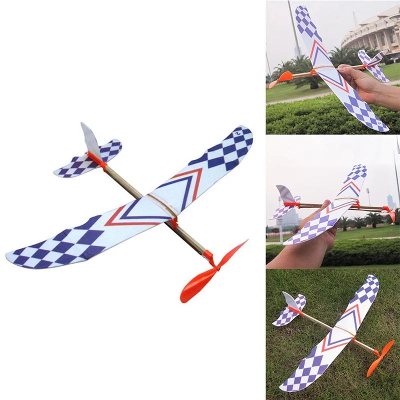 

Elastic Rubber Band Flying Bird Powered DIY Foam Plane Model Kit Aircraft Educational Toy Outdoor Fashion Toy randomly