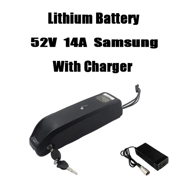 36V 48V литиевая Батарея для электрического велосипеда 10-18AH LG SamSung, фара для электровелосипеда в хайлон Батарея чехол с Зарядное устройство мА/ч. аккумулятор вело Electrique - Цвет: 52V14A SAM charger