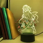 Светодиодный ночсветильник для детской комнаты Tomioka Giyuu, 3d-лампа для аниме фанатов, клинок демонов, атмосферсветильник с управлением через приложение