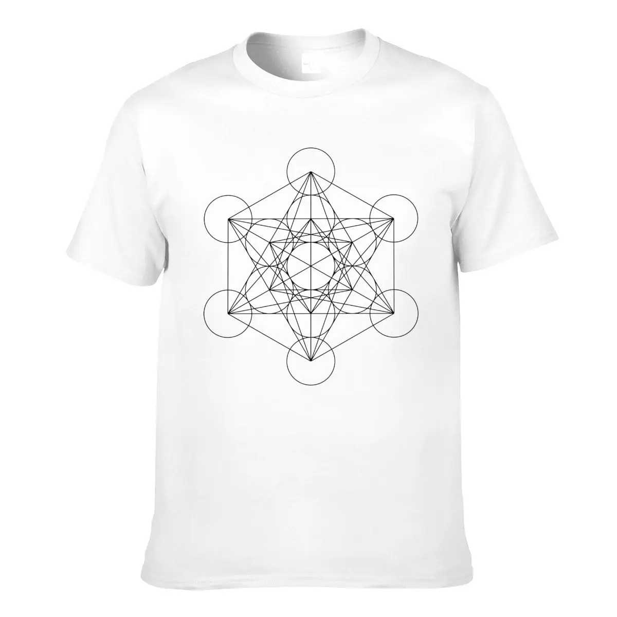 

Футболка Metatrons с изображением священного Куба, Геометрическая, Магическая мандала, милая, 100 хлопок, футболка большого размера, графическая ...