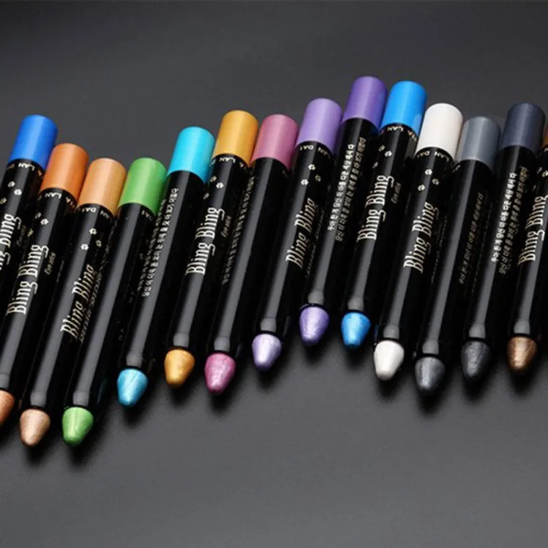 

New Arrival Glitter Eye Shadow Eyeliner Pen Women Beauty Waterproof Highlighter Eyeshadow Pencil Cosmetic