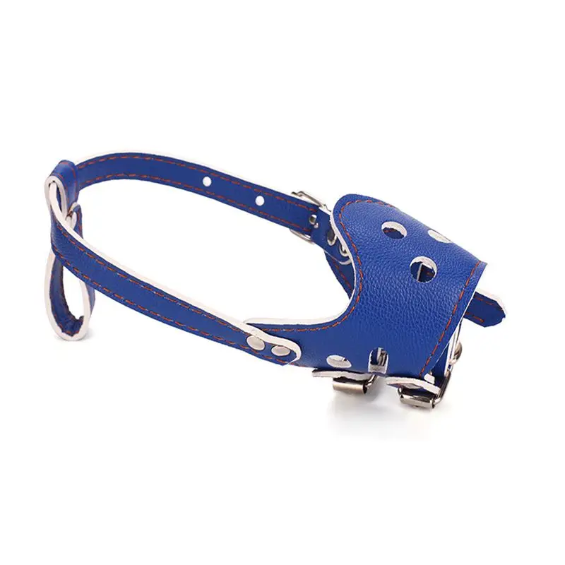 Настраиваемая кожаная намордница для собак раньше жевания маленьких средних и