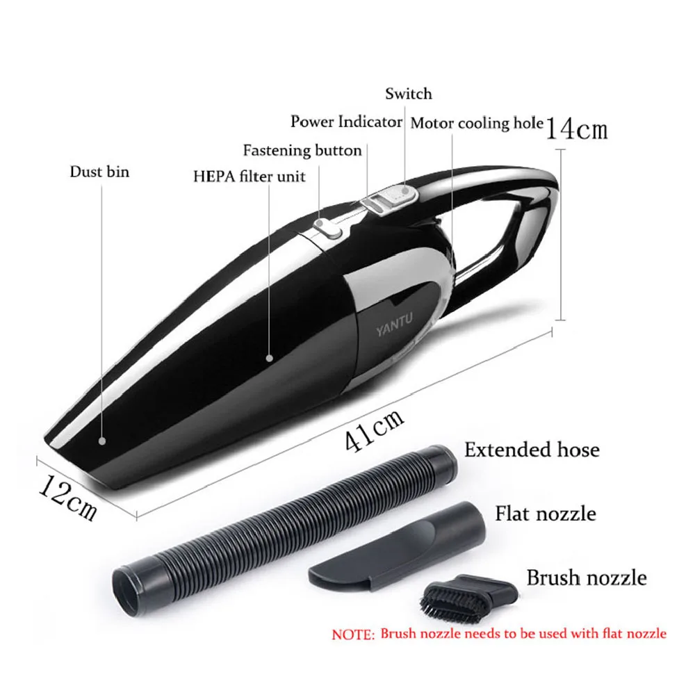 Портативный портативный пылесос для зарядки автомобиля беспроводной проводной