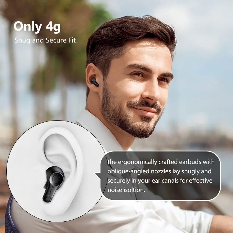 

Omthing Airfree EO002BT Bluetooth Earphone In-Ear Wireless Earbuds Touch Control Voice Assistant With 4 ENC Microphone