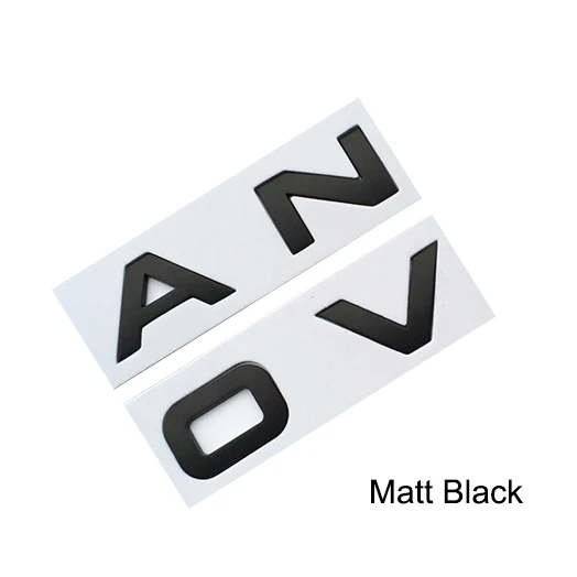 Matt Black Хромированный автомобильный Стайлинг передний или задний автомобильный стикер с номером крышка автомобильный Стиль чехол для Range Rover аксессуары - Название цвета: Matt Black