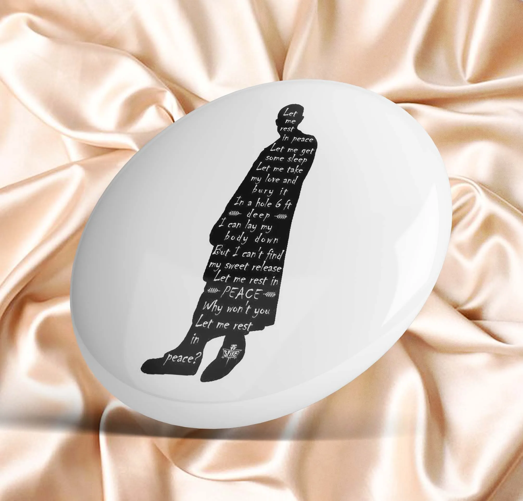 

Spike Rest In Peace Soft Enamel Pin Collar Lover Badge Creative Metal Gift Lapel Pin Hat Cartoon Jewelry Cute Women Fashion