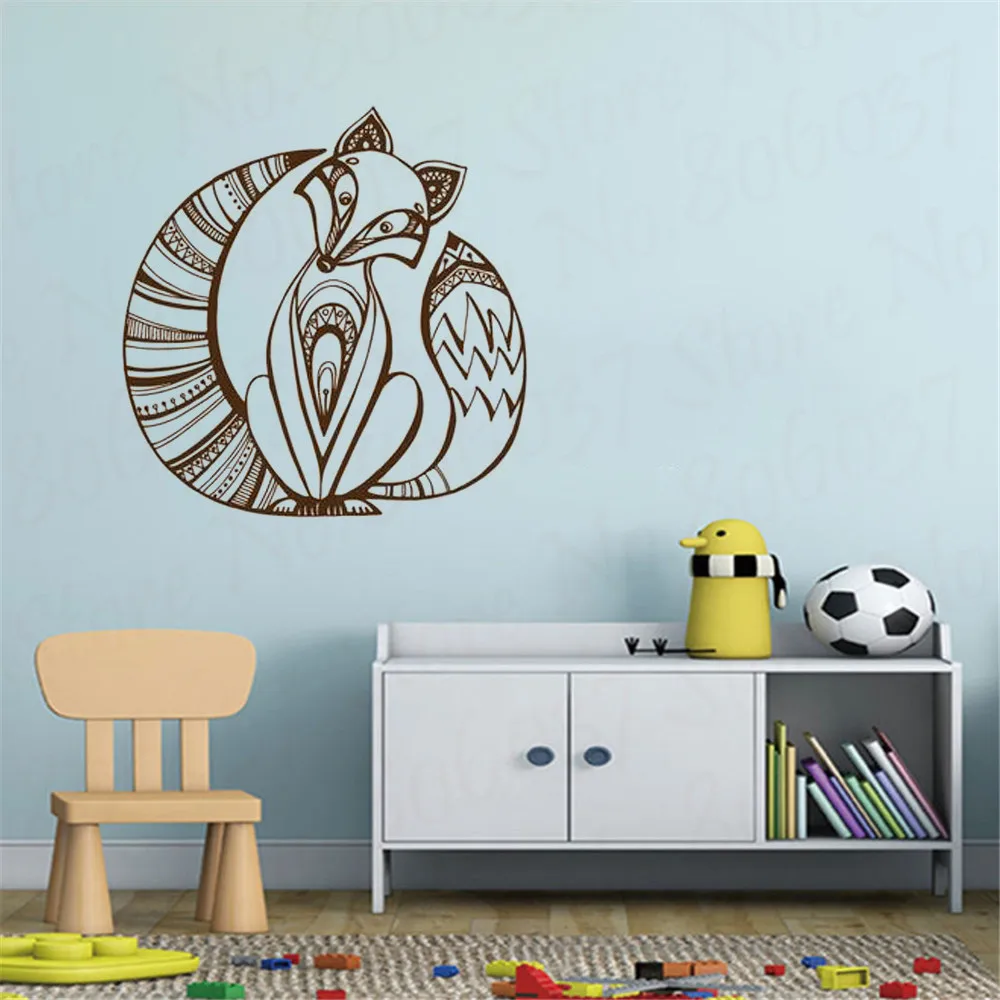 Виниловые переводные картинки в виде лисы для детской комнаты | Дом и сад