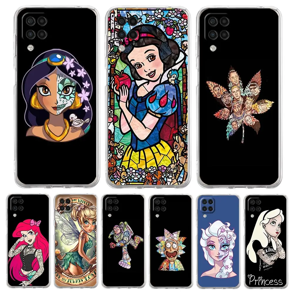 

Tattoo Cartoon princess for Samsung Galaxy A12 A51 A71 4G A01 A11 A21 A31 A02 A02s A42 5G Transparent Soft Case Cover Coque