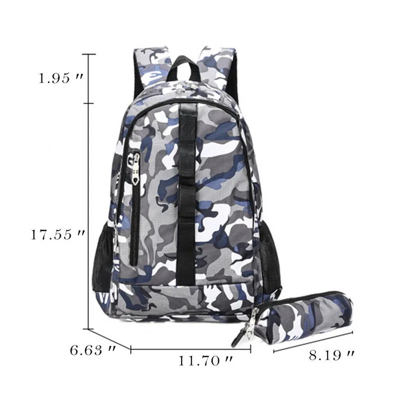 2 Sizes Camouflage Waterproof School Bags For Girls Boys Orthopedic Children Backpack Kids Book Bag Mochila Escolar Schoolbag | Багаж и