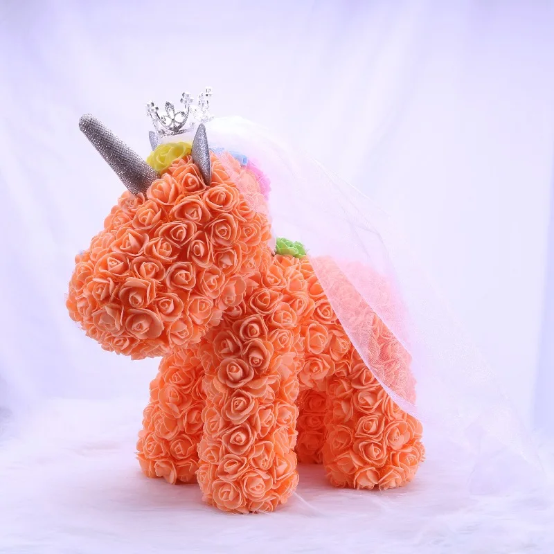 Дропшиппинг розовая корона цветок Единорог Пены Искусственный Цветок игрушка