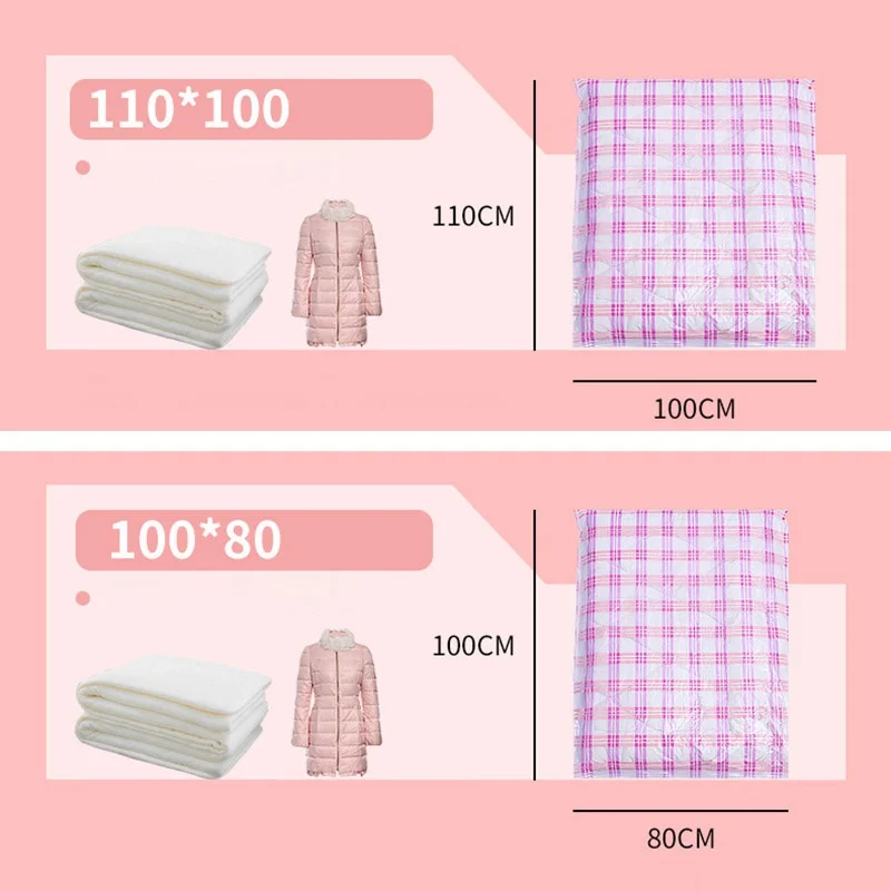 

Home Extraction Of Empty Cotton Clothes Storage Bag Thickening Large Quilt Compression Finishing Bag Vacuum Compression Bag