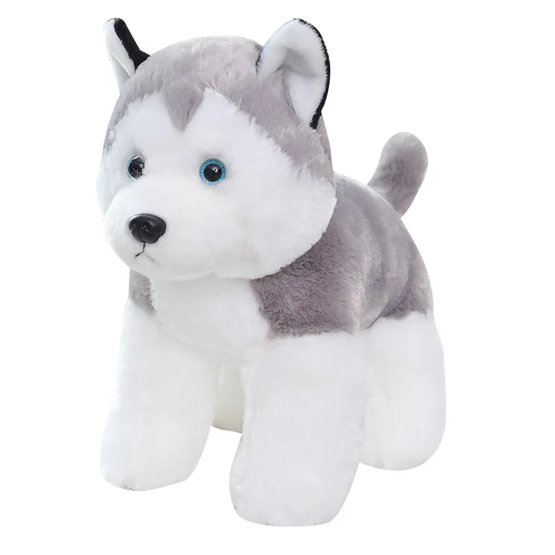 

22cm Hayley wei husky furry toy dog wholesale hold pillow doll simulation two figurines doll mascots dolls