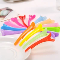 fashion duck teeth bows plastic multicolor 8cm hair clips non slip 10pcs