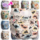 Детский моющийся многоразовый подгузник Littles  Bloomz, карман на липучке, стандартная ткань